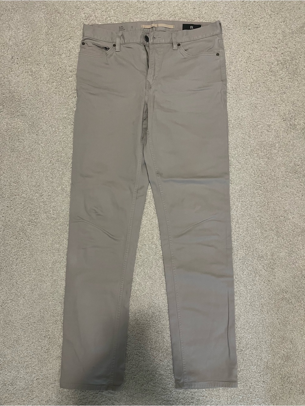 Banana republic traveler plants light grey slim 32x34